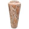 Rustic Solid Teak Wood Decoration Vase - 40x100 cm | HipoMarket