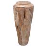 Rustic Solid Teak Wood Decoration Vase - 40x100 cm | HipoMarket