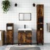  3 Piece Bathroom Furniture Set Smoked Oak Engineered Wood Colour smoked oak Number of 3 