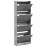 Shoe Cabinet Concrete Grey 60x21x163.5 cm Engineered Wood Colour concrete grey Size 60 x 21 x 163.5 cm Quantity in Package 1 Number of 