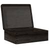 Wooden Box with Lid - Black Solid Pine 40x30x13 cm | HipoMarket