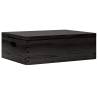 Wooden Box with Lid & Handles - Black Pine Storage | HipoMarket