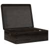 Wooden Box with Lid & Handles - Black Pine Storage | HipoMarket