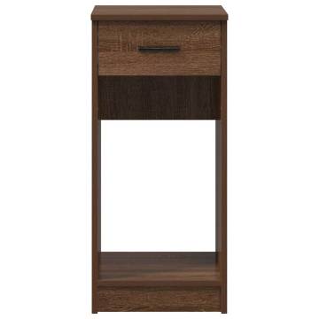 Computer Tower Stand with Drawer - Brown Oak | HipoMarket