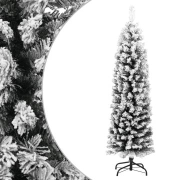 Slim Flocked Snow Christmas Tree 150cm | Hipomarket UK