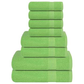 8 Piece Green Towel Set - 100% Cotton, 360 GSM