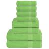  8 Piece Towel Set Green 360 gsm 100% Cotton Colour green Quantity in Package 1 