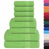 8 Piece Green Towel Set - 100% Cotton, 360 GSM