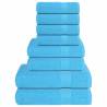  8 Piece Towel Set Turquoise 360 gsm 100% Cotton Colour turquoise Quantity in Package 1 