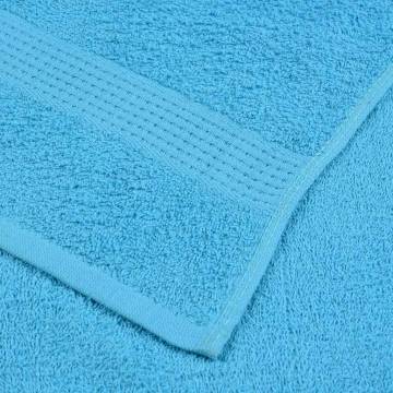 8 Piece Turquoise Towel Set - 100% Cotton & Absorbent | Hipomarket