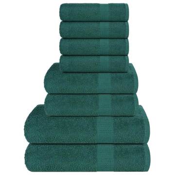 8 Piece Apple Green Towel Set | 100% Cotton, 360 GSM