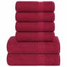  6 Piece Towel Set Bordeaux 360 gsm 100% Cotton Colour bordeaux Quantity in Package 1 