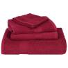 Luxury 6 Piece Towel Set Bordeaux - 100% Cotton, 360 gsm