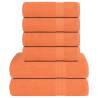  6 Piece Towel Set Orange 360 gsm 100% Cotton Colour orange Quantity in Package 1 