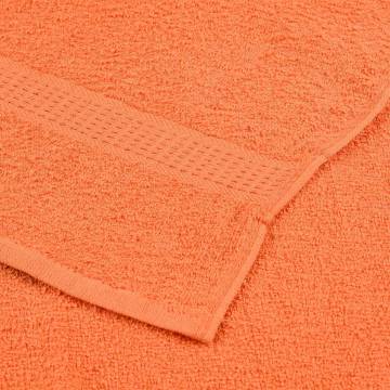 6 Piece Orange Towel Set - 100% Cotton, 360 gsm | HipoMarket