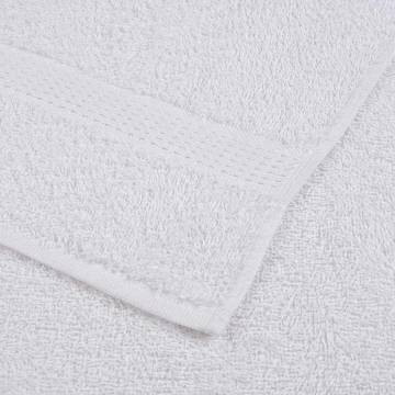 12 Piece White Towel Set - 100% Cotton, 360 gsm Quality