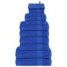  12 Piece Towel Set Blue 360 gsm 100% Cotton Colour blue Quantity in Package 1 