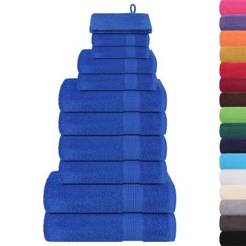 12 Piece Blue Towel Set - 100% Cotton, 360 GSM | HipoMarket