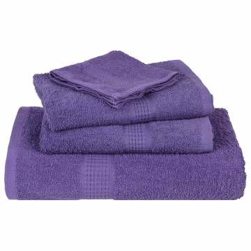 12 Piece Purple Towel Set | 100% Cotton | Soft & Absorbent