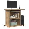 Artisan Oak Computer Desk - Compact & Stylish 80x50 cm