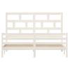 White Solid Wood Bed Frame 180x200 cm Super King Size