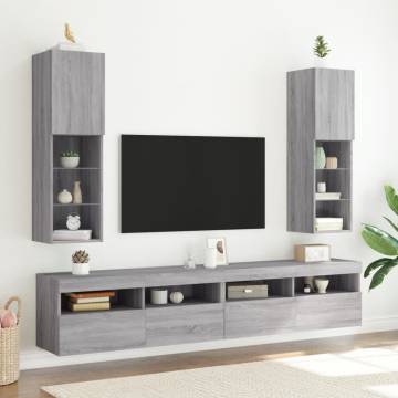 LED TV Cabinet Grey Sonoma - Modern Design & Ample Storage