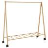  Clothes Rack with Shelves and Wheels 106x34x106.5 cm Bamboo Quantity in Package 1 Model with wheels Material bamboo Number of 