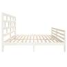 White Solid Wood Bed Frame 180x200 cm Super King Size