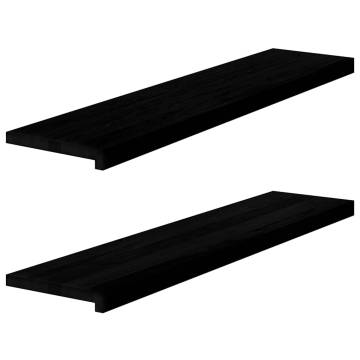 Dark Brown Solid Wood Window Sills - 2 pcs | Hipo Market