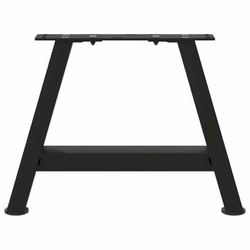 Stylish A-Shaped Coffee Table Legs - Black Steel (2 pcs)