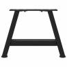 Stylish A-Shaped Coffee Table Legs - Black Steel (2 pcs)