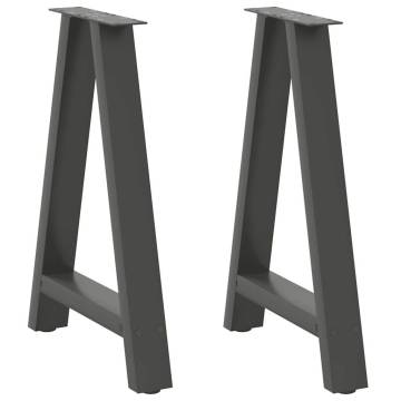 A-Shaped Coffee Table Legs 2 pcs - Anthracite Steel