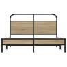 Smoked Oak Bed Frame 140x200 cm - Elegant & Durable Design