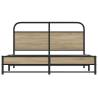 Smoked Oak Bed Frame 150x200 cm - Elegant & Robust Design