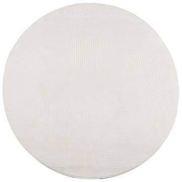 Rug IZA Short Pile Scandinavian Look Cream Ø 100 cm | Hipomarket