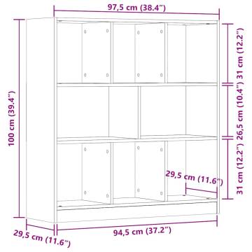 Book Cabinet Artisan Oak - Stylish Storage Solution | Hipomarket