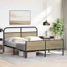 Sonoma Oak King Size Metal Bed Frame - 150x200 cm