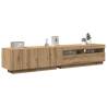  TV Cabinet with LED Lights Artisan Oak 200x35x40 cm Engineered Wood Colour artisan oak Quantity in Package 1 