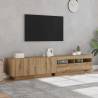 Stylish TV Cabinet with LED Lights - Artisan Oak - HipoMarket