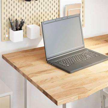 Solid Oak Desk Top 100x80 cm - Untreated Natural Finish