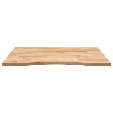 Solid Oak Desk Top 100x80 cm - Untreated Natural Finish