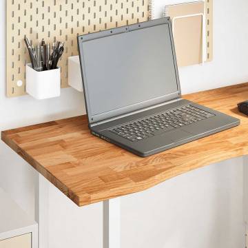 Light Brown Solid Oak Desk Top 100x60 cm - Hipo Market