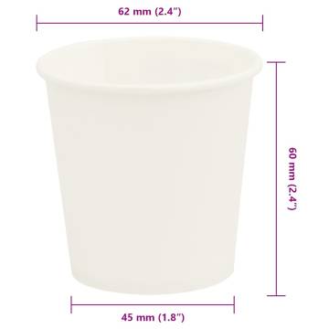 Paper Coffee Cups - 1000 pcs 4oz White | Hipomarket UK