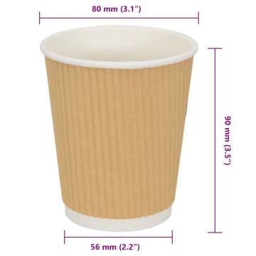 Paper Coffee Cups 500 pcs 8oz - Durable and Leak-Proof