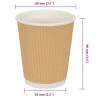 Paper Coffee Cups 500 pcs 8oz - Durable and Leak-Proof