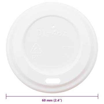 Paper Coffee Cup Lids Ø60mm 4oz - 1000 pcs - Leak-Proof & Hot