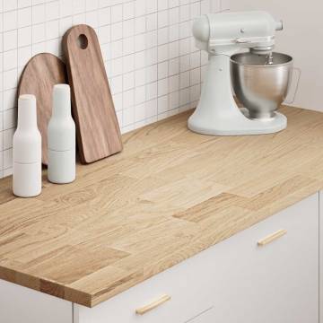 Solid Oak Kitchen Worktop 140x63.5 cm - Rustic Charm