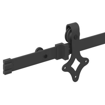 Sliding Door Hardware Kit 152.5 cm Steel Black - HipoMarket