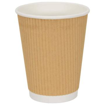 Paper Coffee Cups 500 pcs 12oz Brown - Durable & Leak-Proof