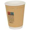 Paper Coffee Cups 500 pcs 12oz Brown - Durable & Leak-Proof